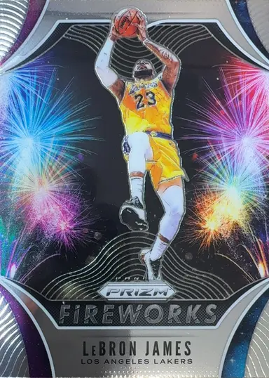 2019-20 PANINI PRIZM LEBRON JAMES FIREWORKS #2 thumbnail 1