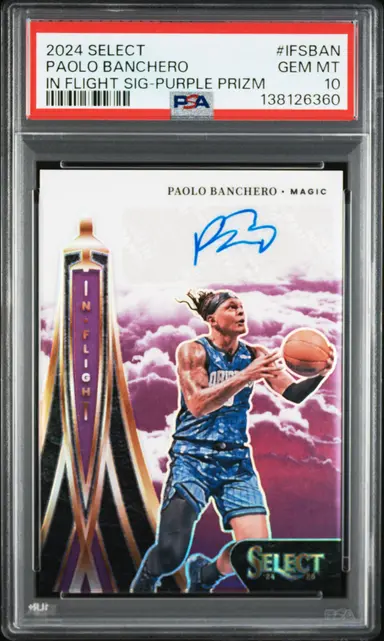 2024 SELECT PAOLO BANCHERO IN FLIGHT SIG-PURPLE PRIZM #IFSBAN PSA10 57/75 サムネイル 1