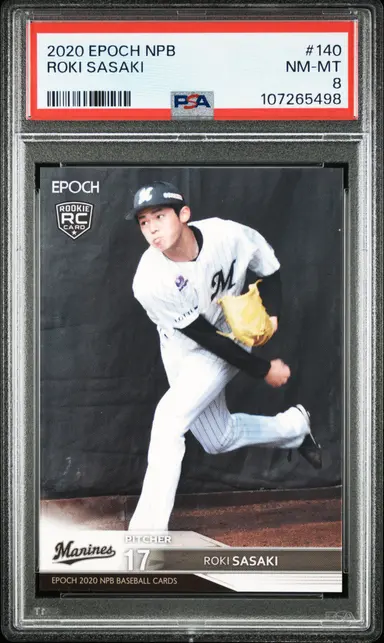 2020 EPOCH NPB ROKI SASAKI  #140 PSA8 / 佐々木朗希 サムネイル 1