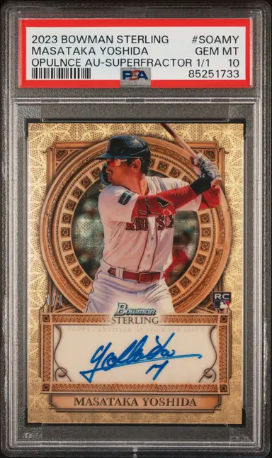 2023 BOWMAN STERLING MASATAKA YOSHIDA OPULNCE AU-SUPERFRACTOR 1/1 #SOAMY PSA10 / 吉田正尚 サムネイル 1