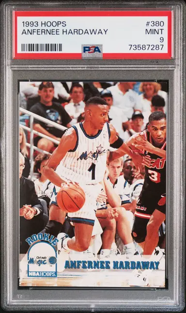 1993 HOOPS  ANFERNEE HARDAWAY #380 PSA9 サムネイル 1