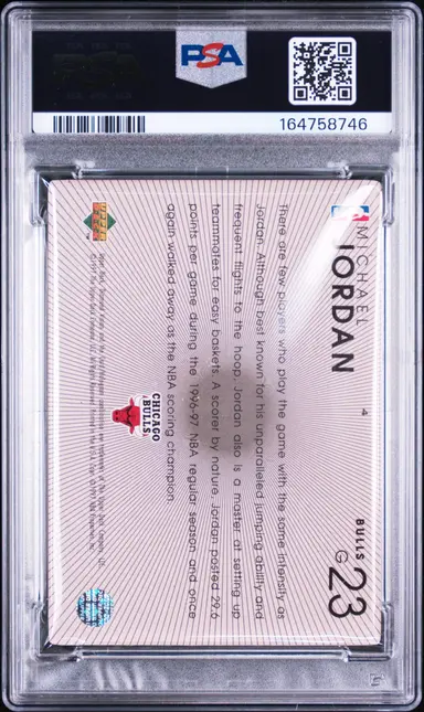 1997 UPPER DECK DIAMOND VISION MICHAEL JORDAN #4  PSA7 マイケル ジョーダン サムネイル 2