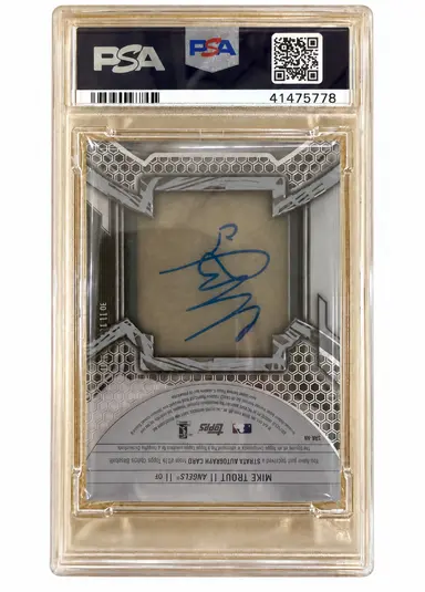 2016 TOPPS STRATA MIKE TROUT AUTOGRAPH-GREEN #SA-MT PSA10 / マイク トラウト サムネイル 2